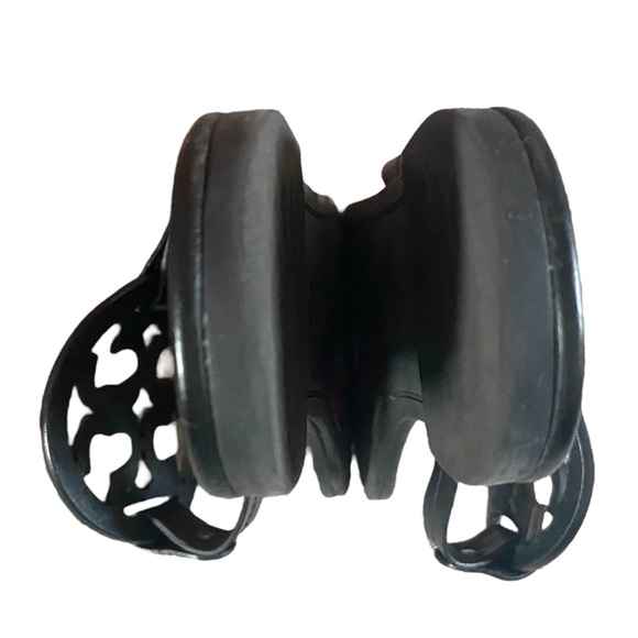 Tory Burch Leather Logo Miller Thong Sandals Sz 9 Black Leather - Picture 3 of 8